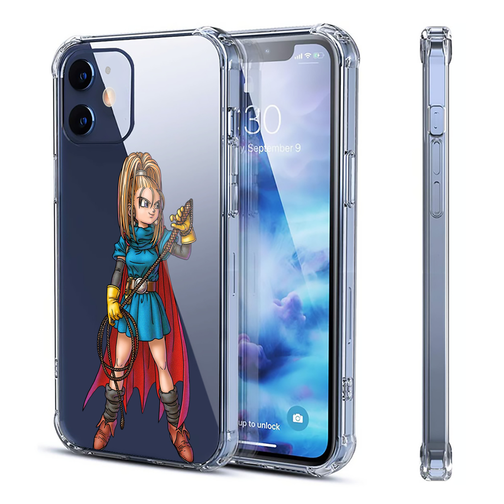 （画像用） ドラゴンクエスト Doragon Kuesuto Dragon Quest 【iPhone 12シリーズ対応】透明スマホケース（クリアソフトケース）